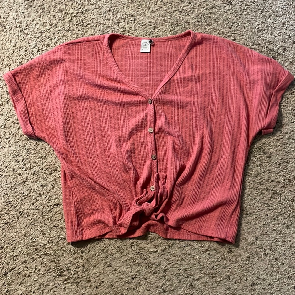 Front tie crop top